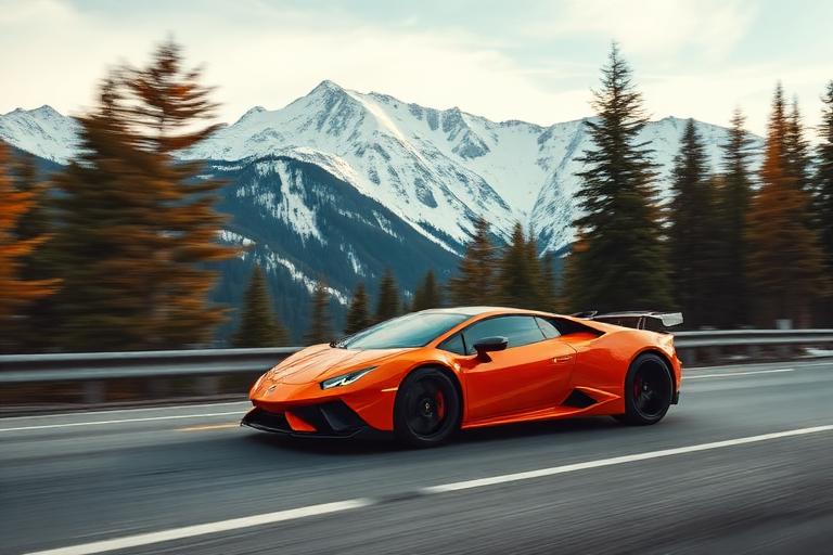 Generated sports car video frame