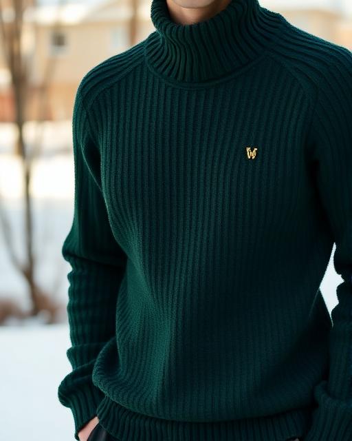 Person wearing the green sweater